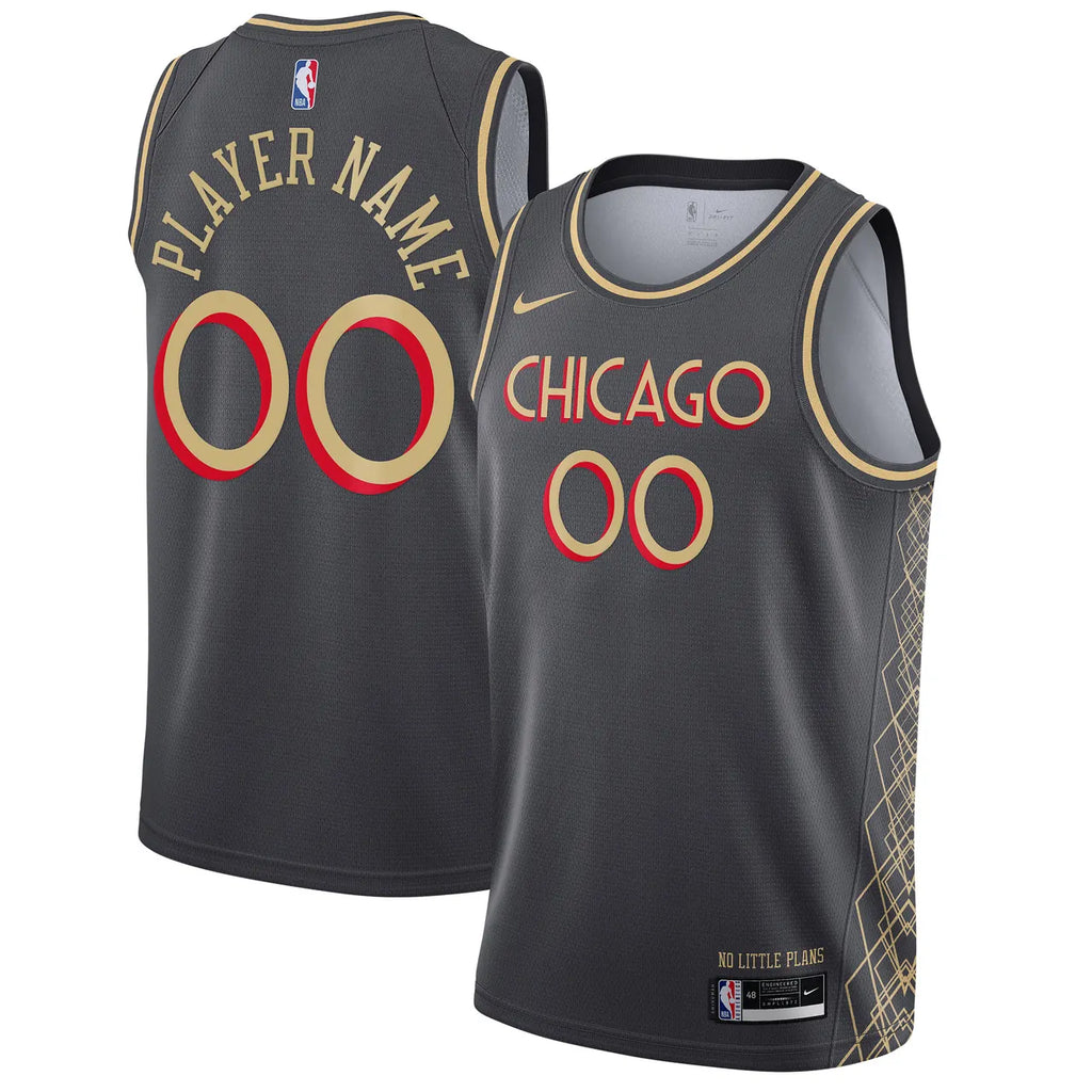 Nike Bulls Gray "No Little Plans" Custom Jersey - Hình 2