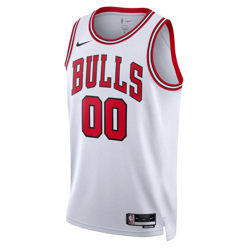 nike association Bulls White Custom Jersey - Hình 2