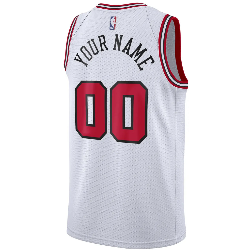 nike personalized Bulls White Custom Jersey - Hình 3