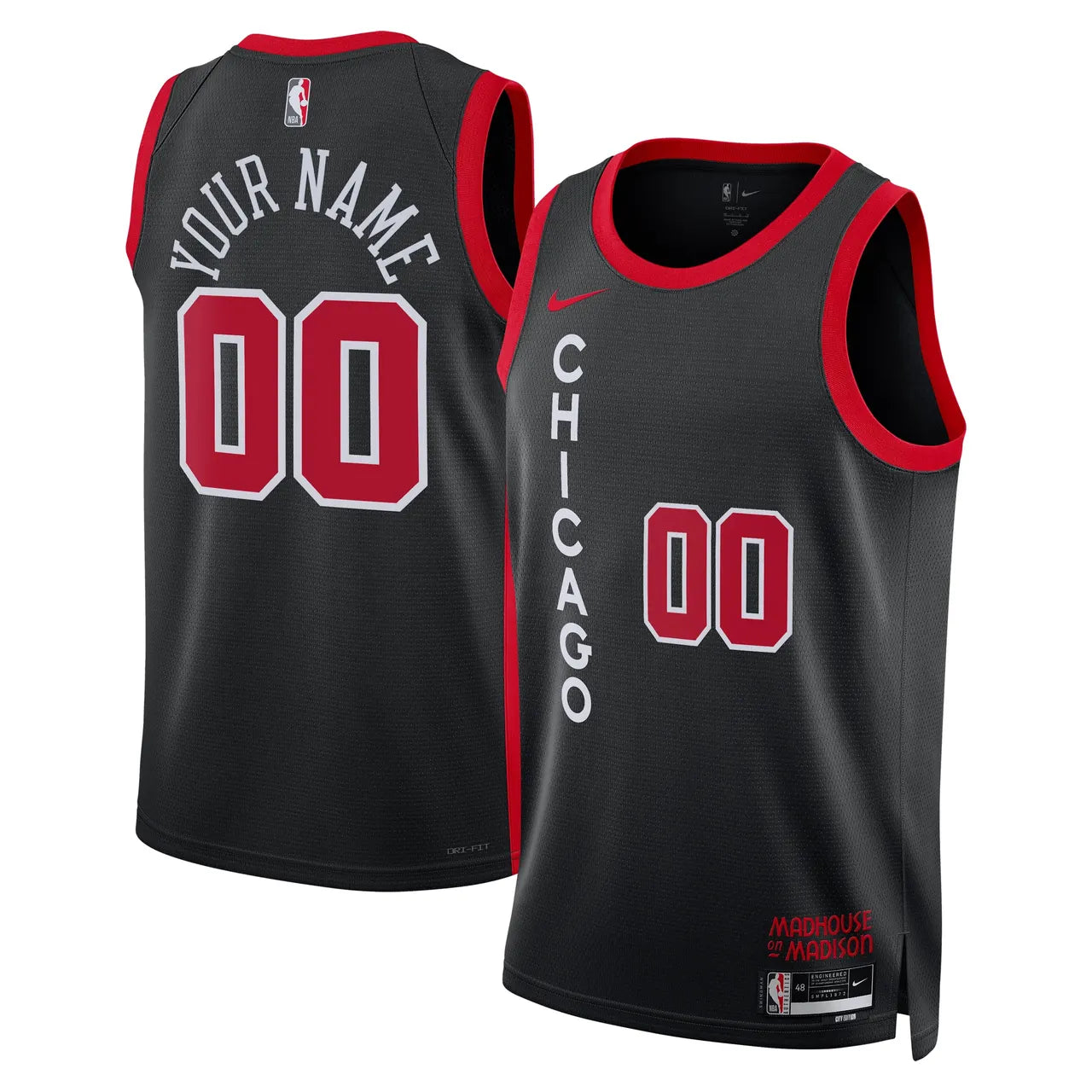 Bulls Black City Jersey