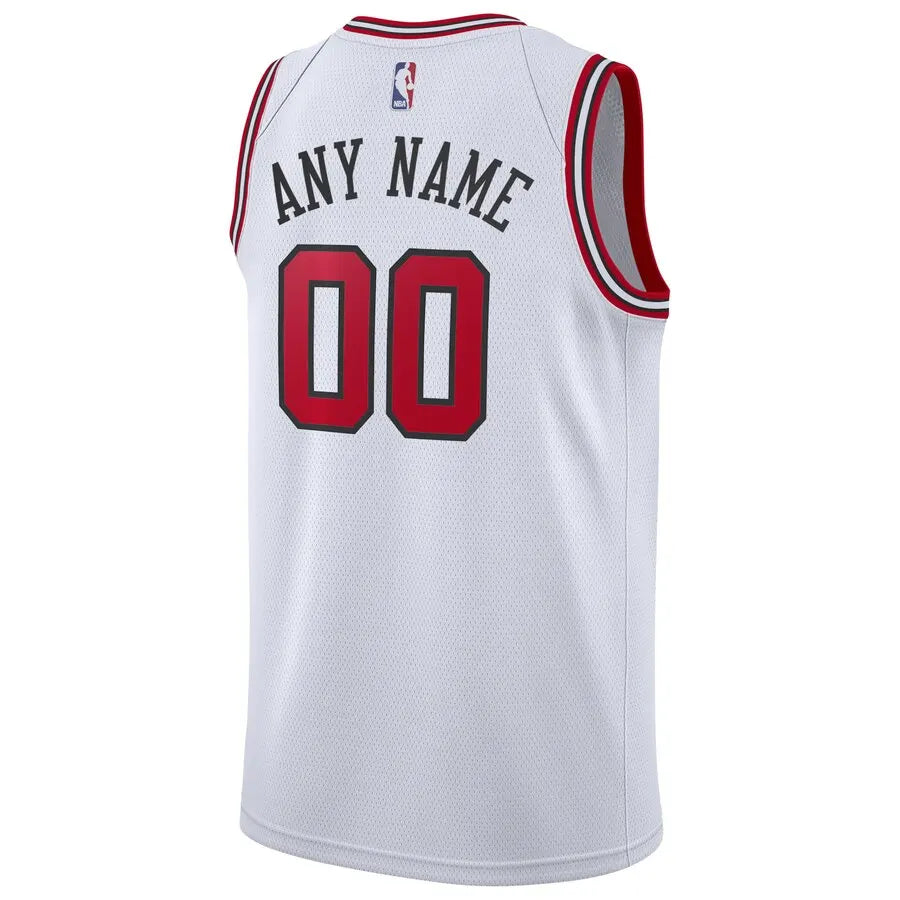 Bulls White Custom Jersey nike - Hình 3