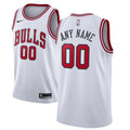 Bulls White Custom Jersey nike