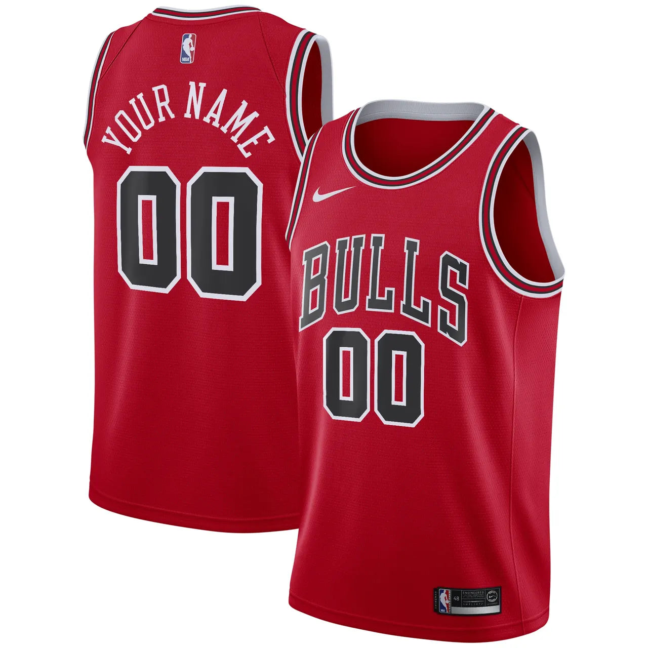 Bulls Red Custom Jersey nike