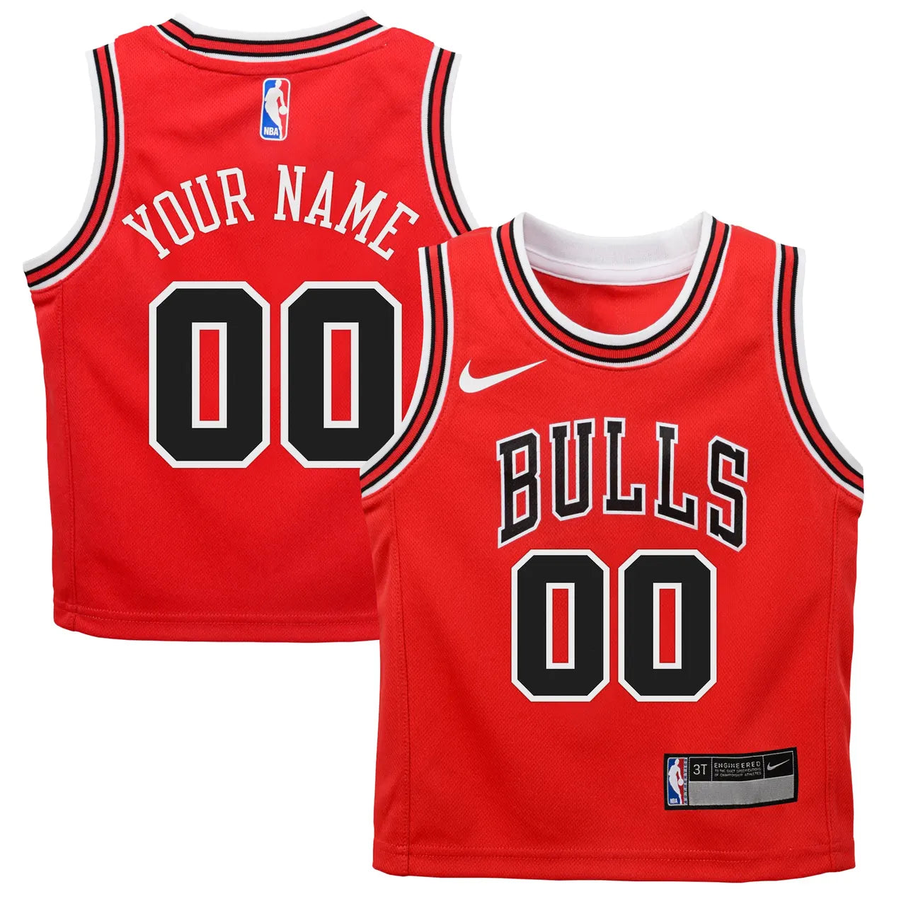 Bulls Youth Red Custom Jersey