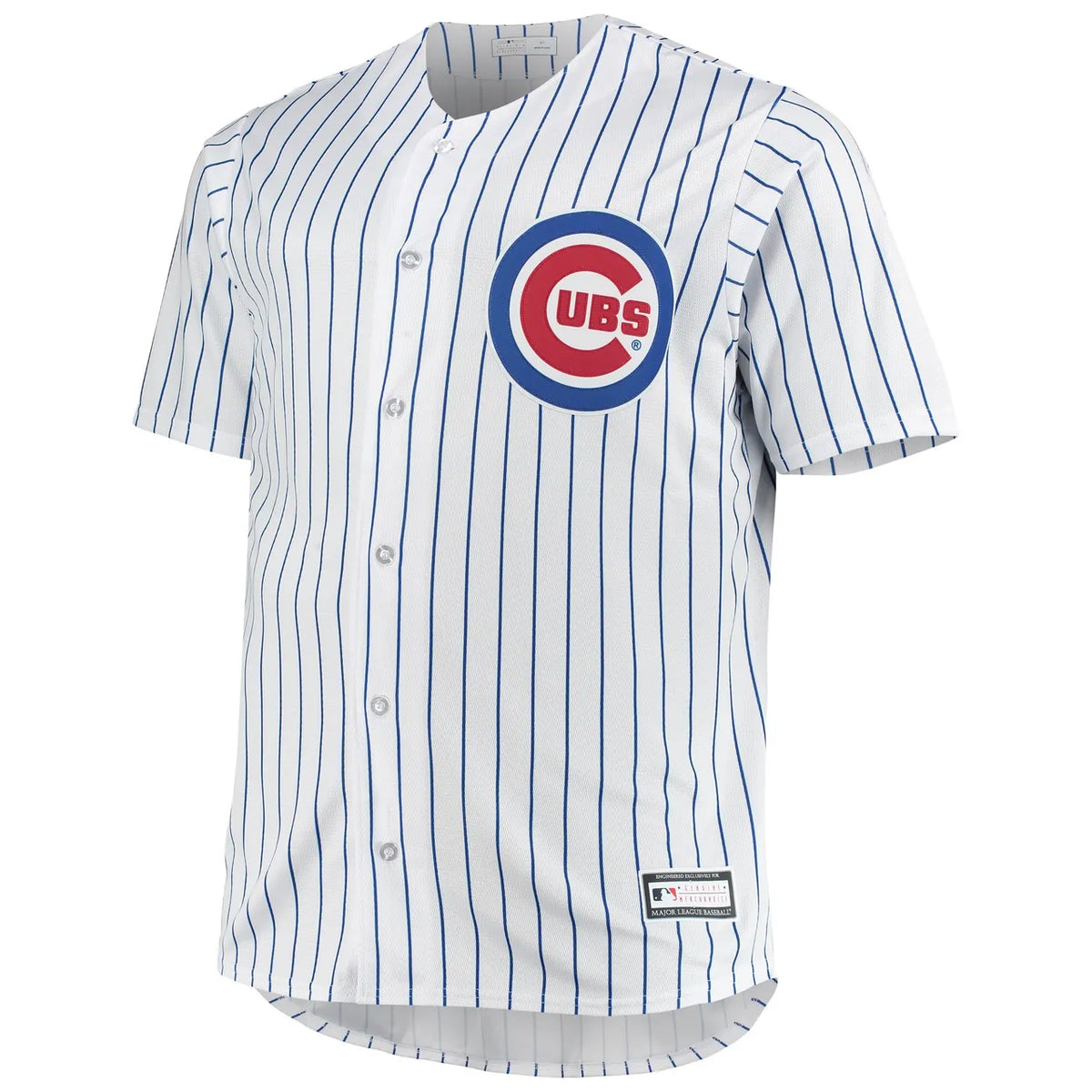 white Majestic Cubs Pinstripe Jersey - Hình 3