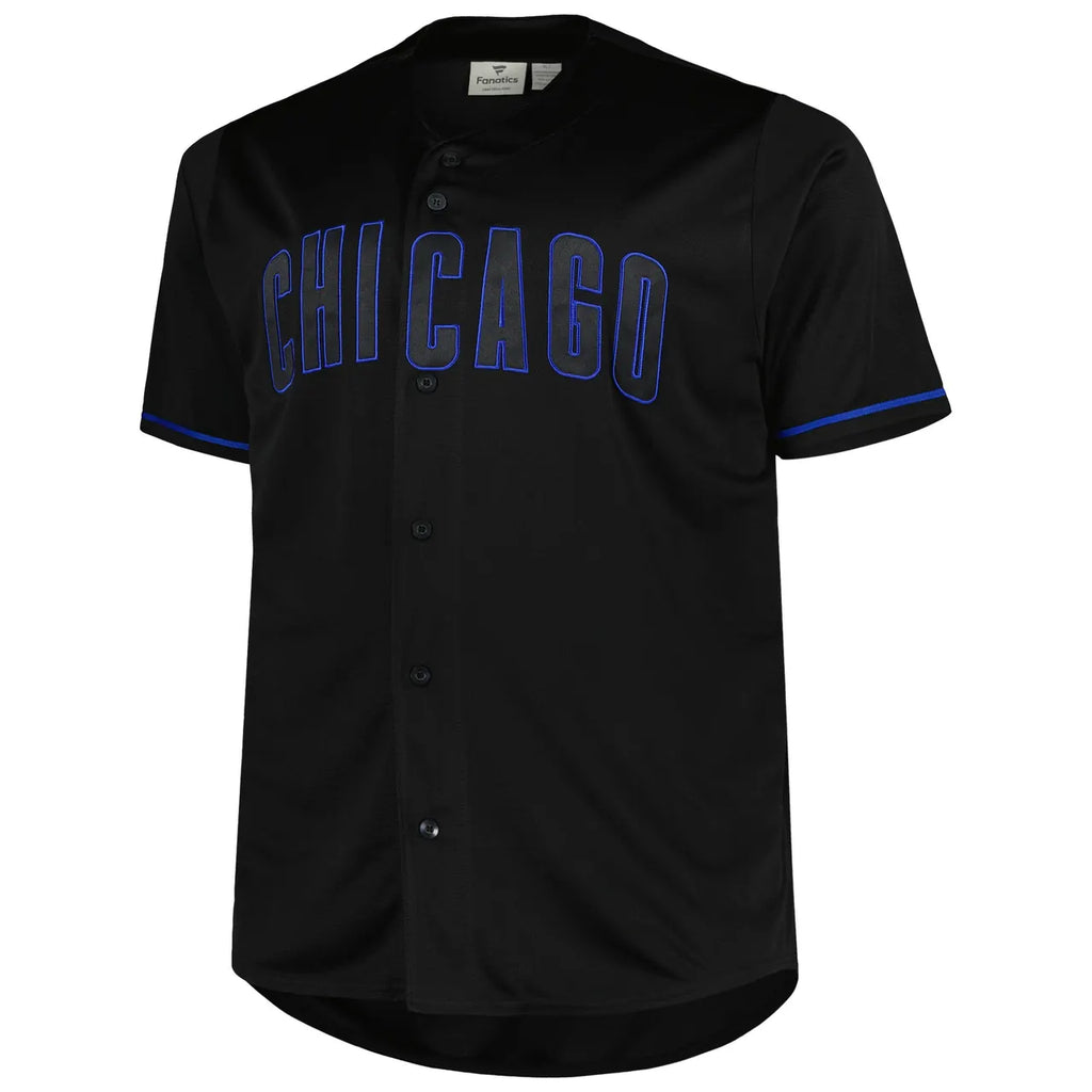 Cubs Black Jersey Blue Trim - Hình 2