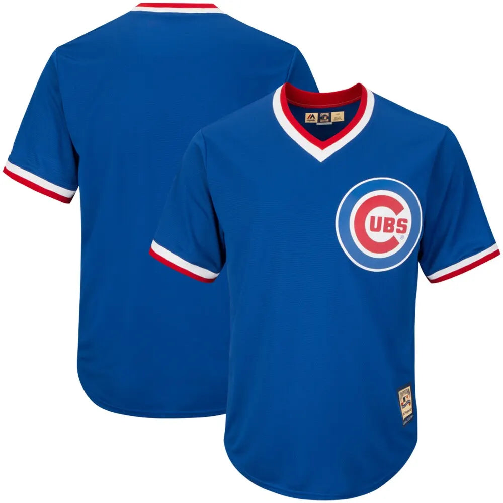 throwback Majestic Cubs Royal Blue Jersey