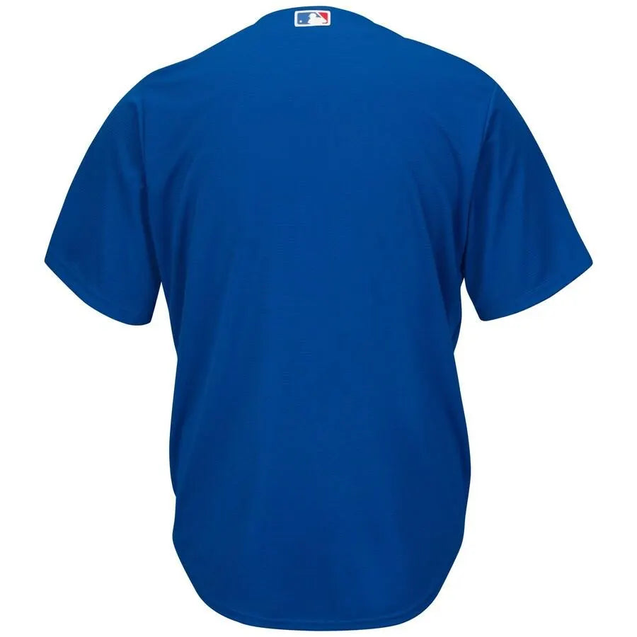 button Majestic Cubs Royal Blue Jersey - Hình 3