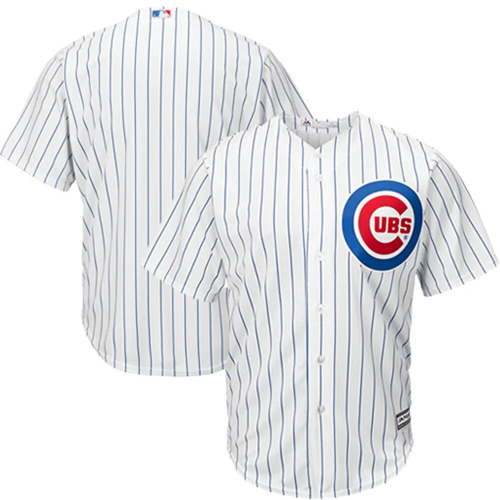 Cubs White Pinstripe Jersey majestic authentic