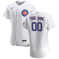 Cubs White Pinstripe Custom Jersey nike authentic
