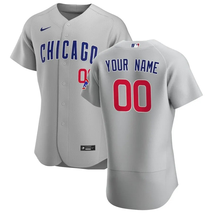 Chicago Cubs Gray Custom Jersey