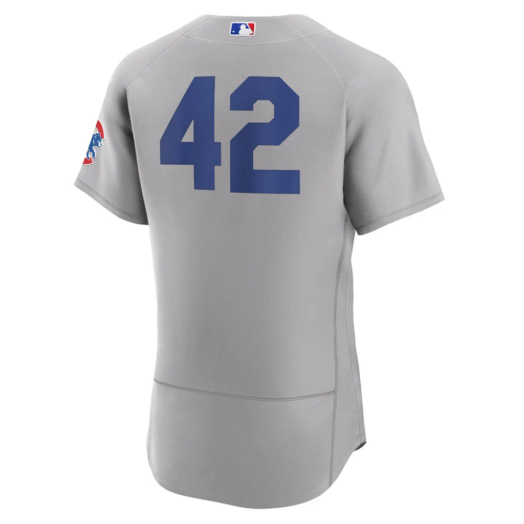 Cubs Gray Alternate Jersey #42 - Hình 4