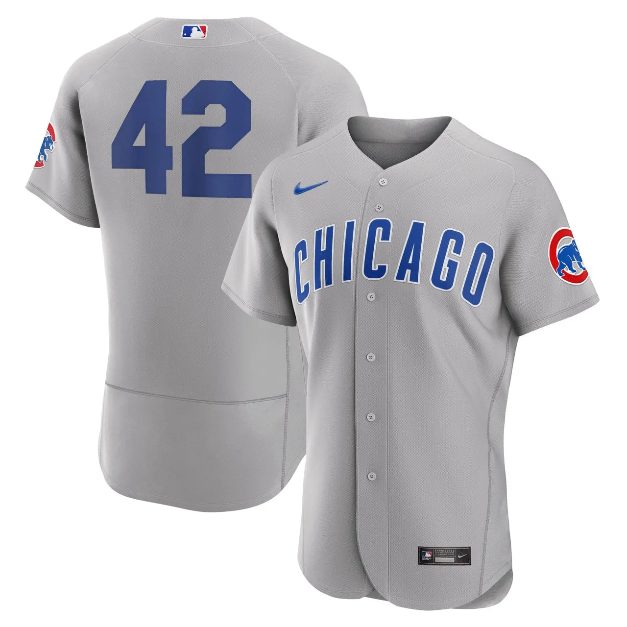 Cubs Gray Alternate Jersey #42 - Hình 2