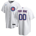 Cubs White Pinstripe Personalized Jersey