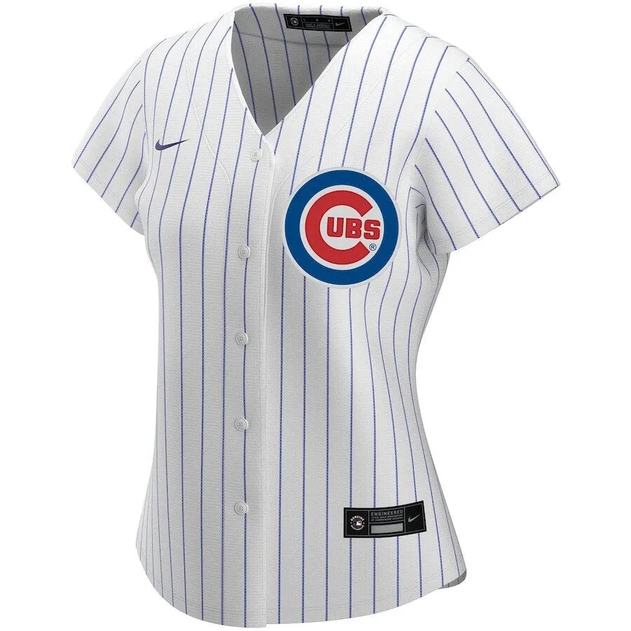 Cubs White Pinstripe Custom Jersey nike - Hình 2