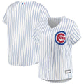 majestic Cubs White Pinstripe Jersey