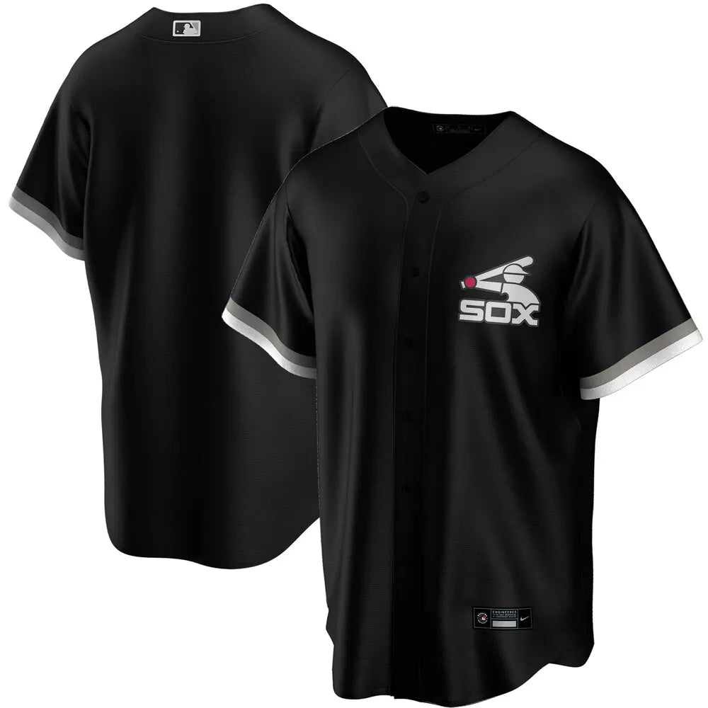 Nike White Sox Black Replica Jersey