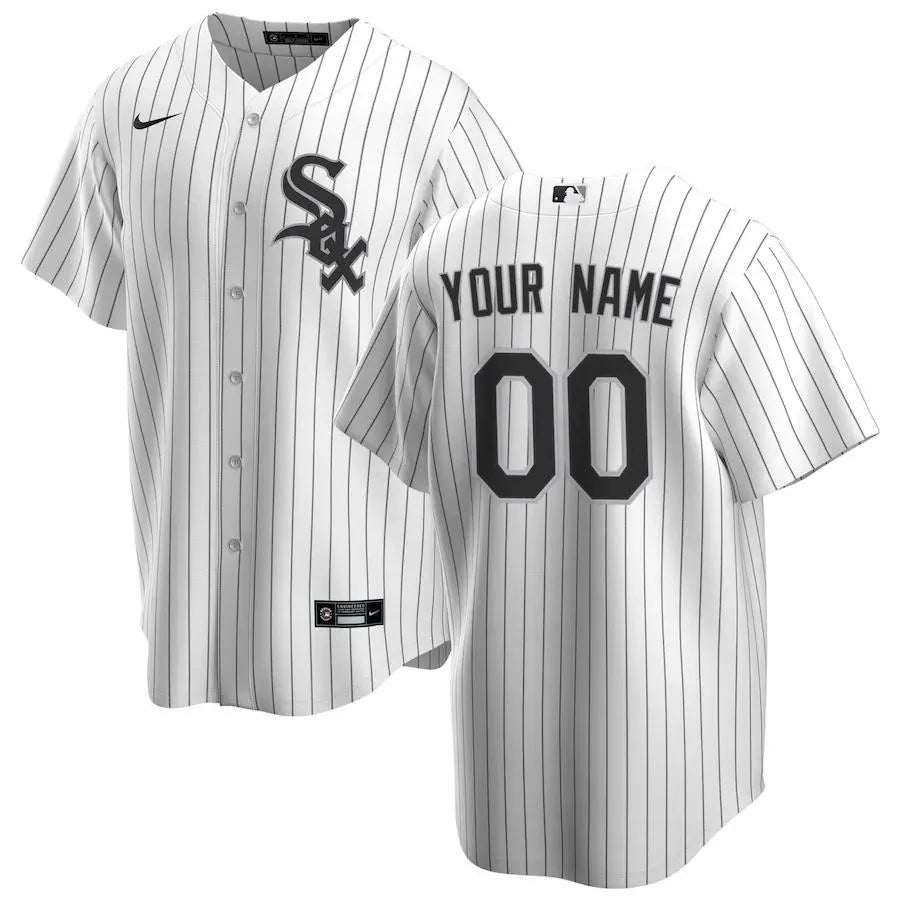 nike White Sox Pinstripe Custom Jersey