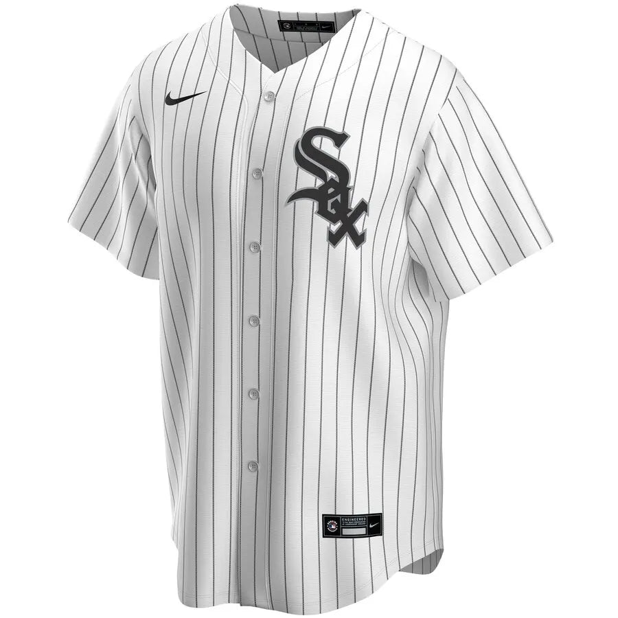 authentic cool Nike White Sox Pinstripe Jersey - Hình 2
