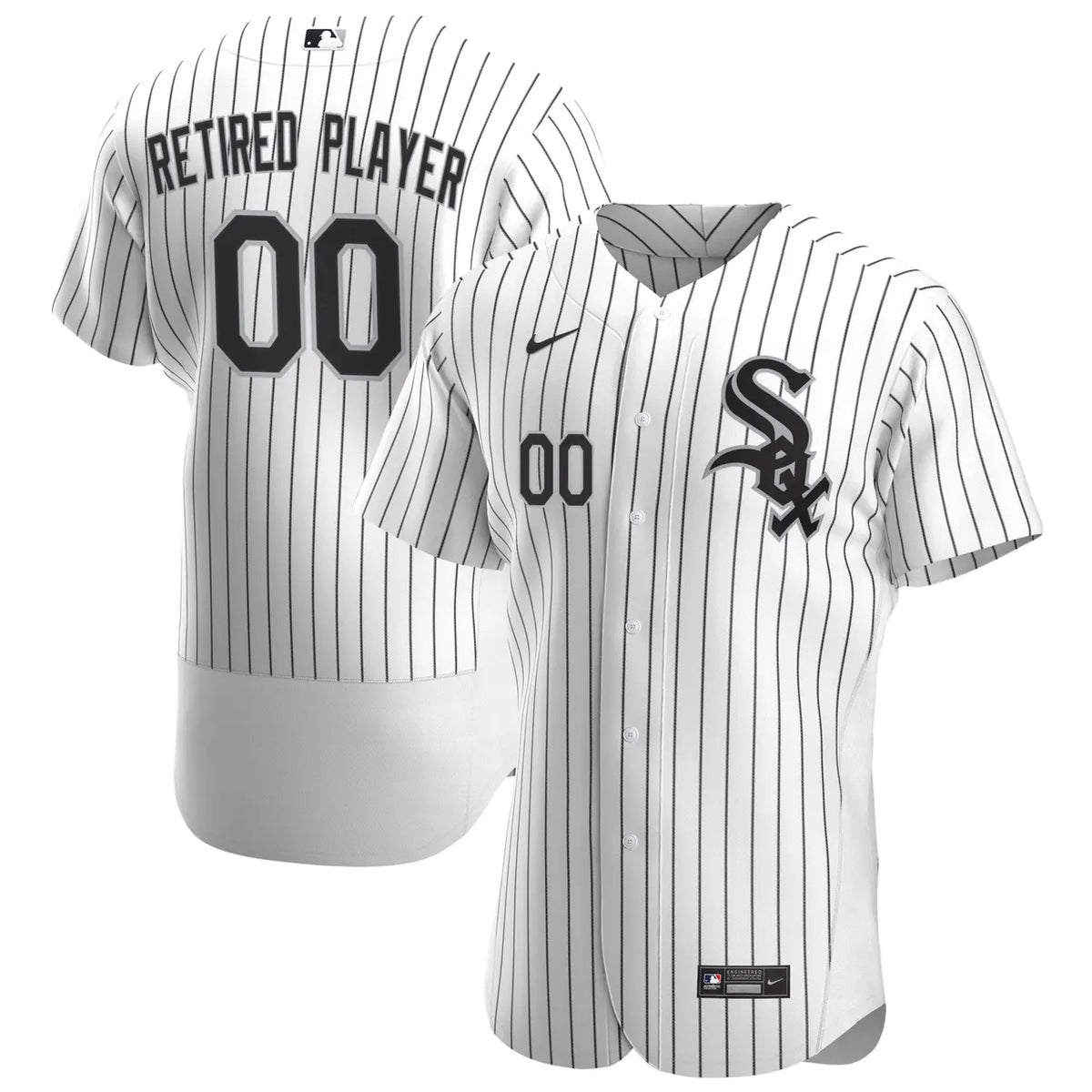 nike retired White Sox Pinstripe Jersey - Hình 2