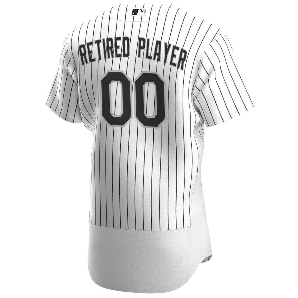 nike retired White Sox Pinstripe Jersey - Hình 4