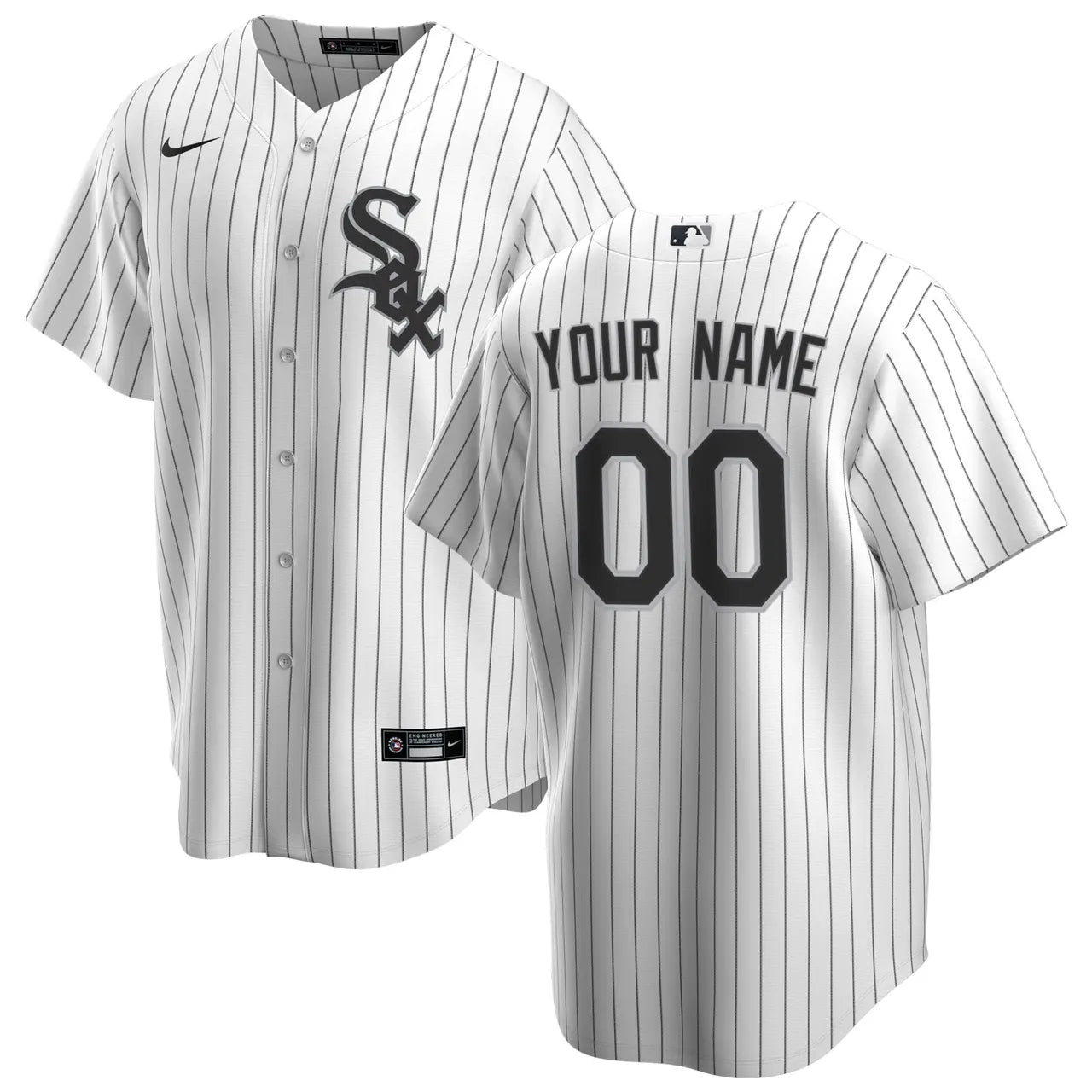 nike White Sox Pinstripe Custom Jersey
