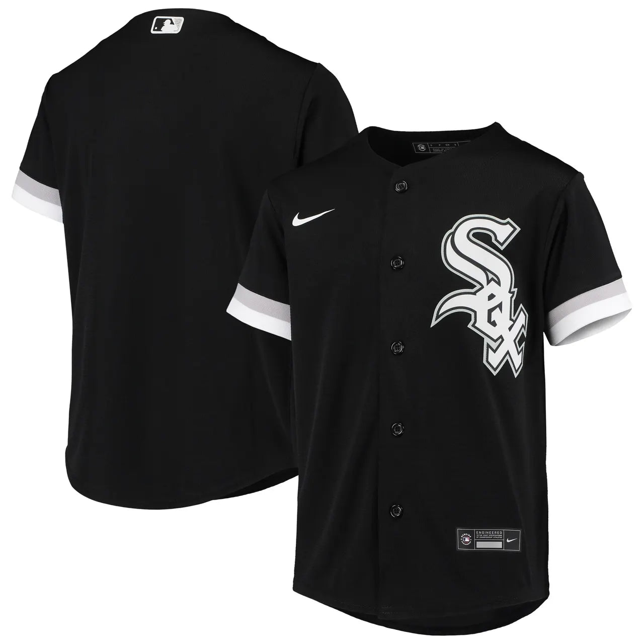 Nike White Sox Black Jersey - Hình 2