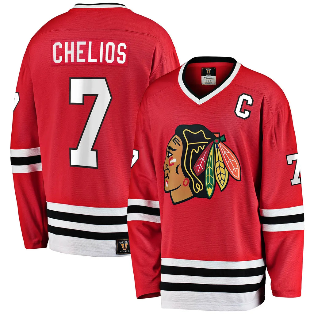 Chelios Blackhawks Red Jersey