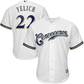 majestic Yelich Brewers White Jersey