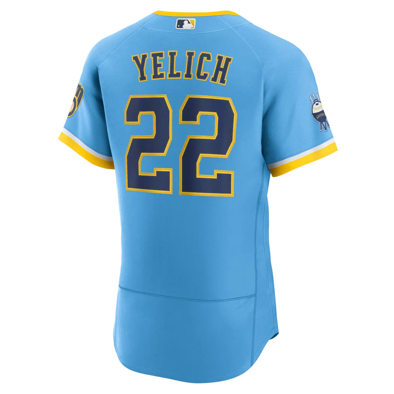 YELICH #22 Brewers Jersey - Hình 4