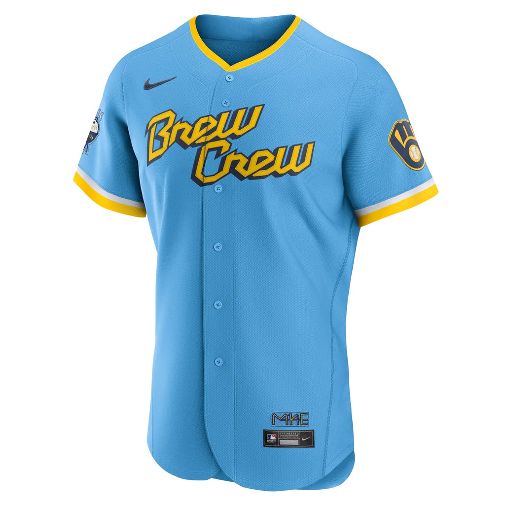 YELICH #22 Brewers Jersey - Hình 3