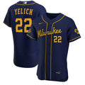 Yelich Brewers Nike Navy Jersey