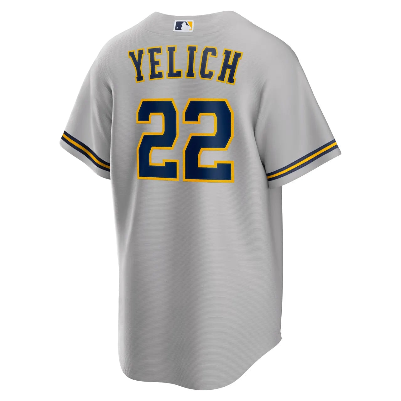 Yelich Brewers Gray Jersey nike authentic - Hình 4