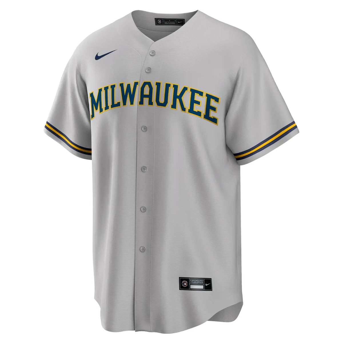 Yelich Brewers Gray Jersey nike authentic - Hình 3
