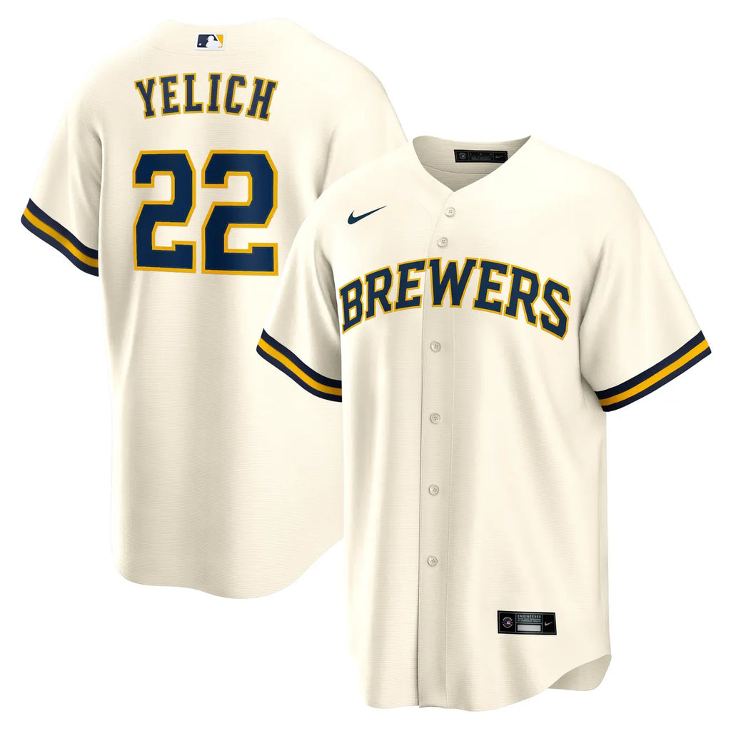 Yelich Brewers Gray Jersey nike authentic - Hình 17