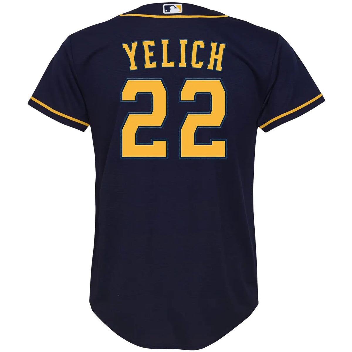 nike Yelich Brewers Cream Jersey - Hình 7