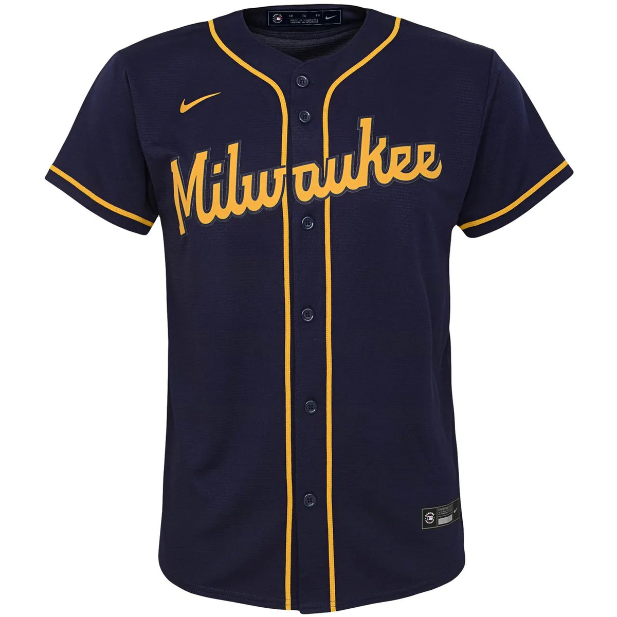 nike Yelich Brewers Cream Jersey - Hình 6