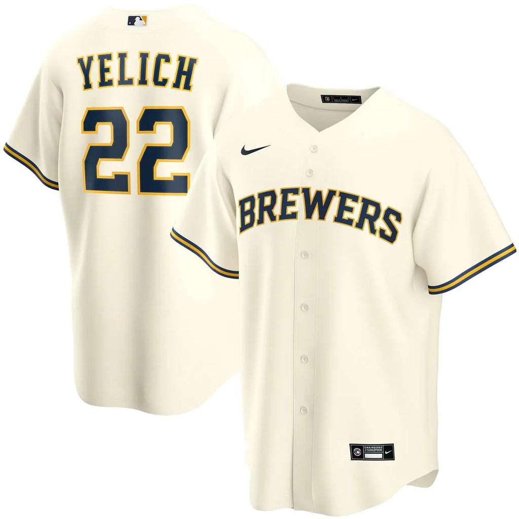 Yelich Brewers Navy Jersey nike - Hình 9