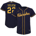 Yelich Brewers Navy Jersey nike