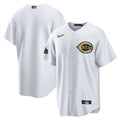 Reds White Jersey Gold