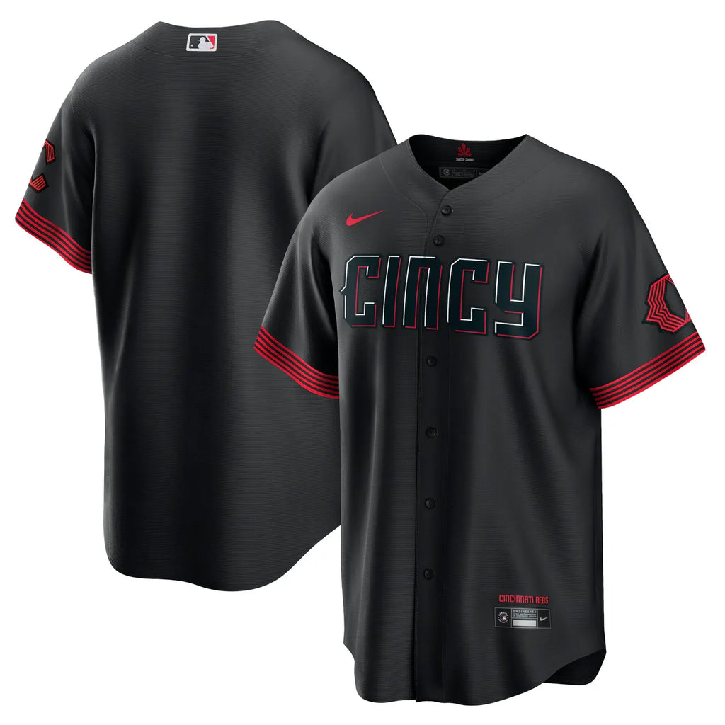 nike Cincinnati Reds Black Jersey - Hình 2