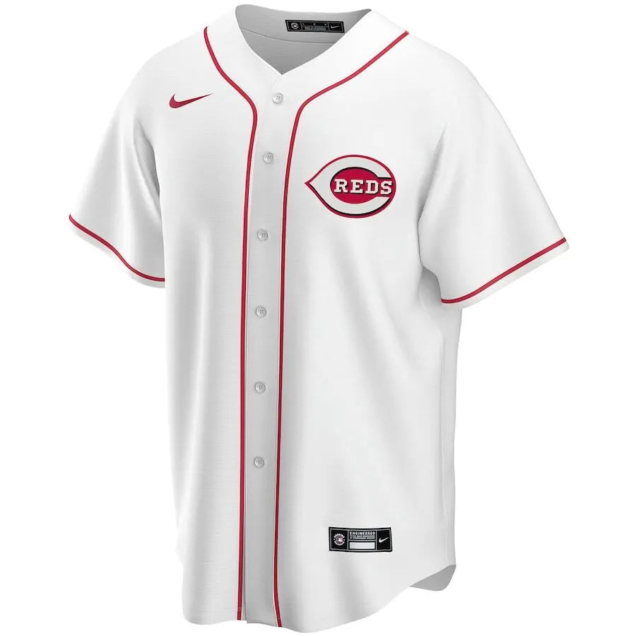 Reds White Custom Home Jersey - Hình 2