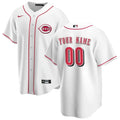 Reds White Custom Home Jersey