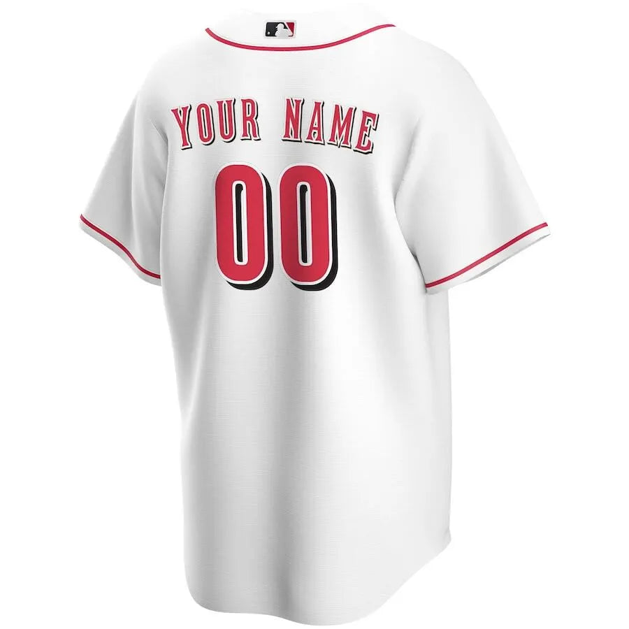 Reds White Custom Home Jersey - Hình 3