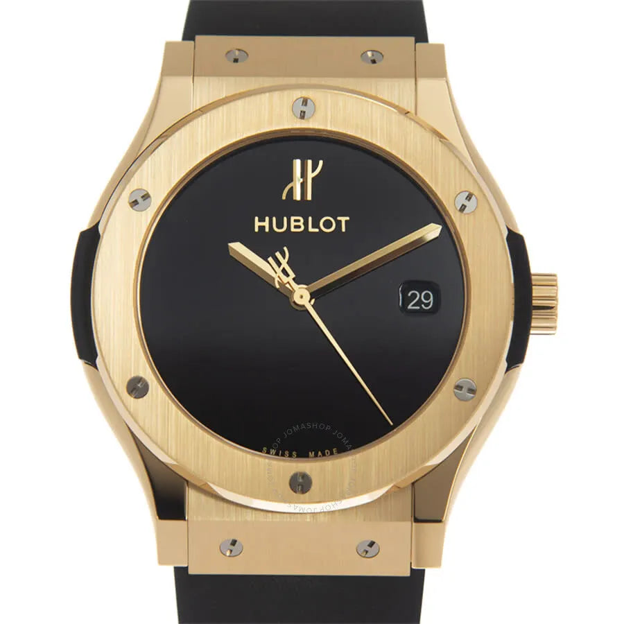 classic strap Hublot Gold Black Rubber
