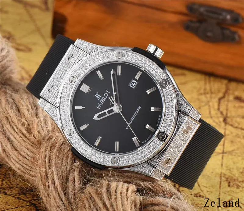 Hublot Black Rubber Diamond - Hình 4