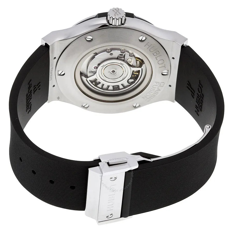 Hublot Black Dial Rubber Strap - Hình 3