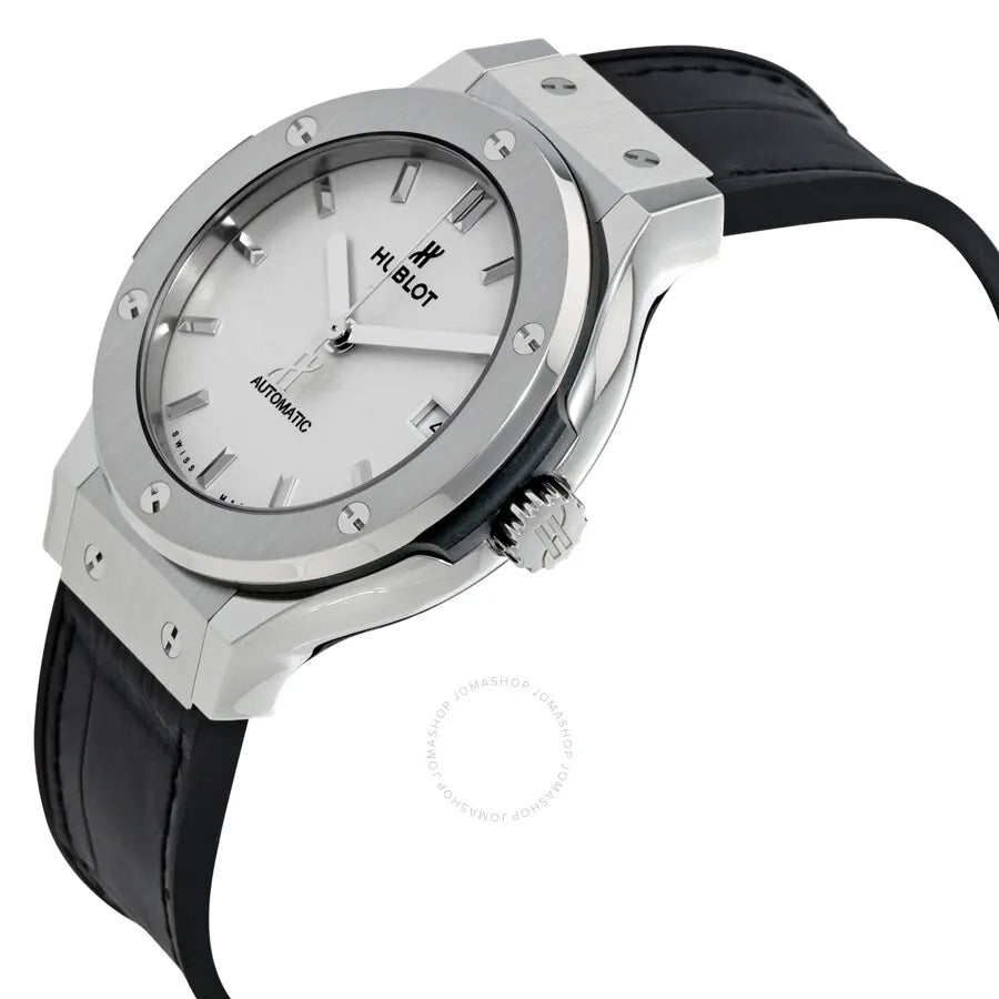 Hublot White Dial Leather Watch