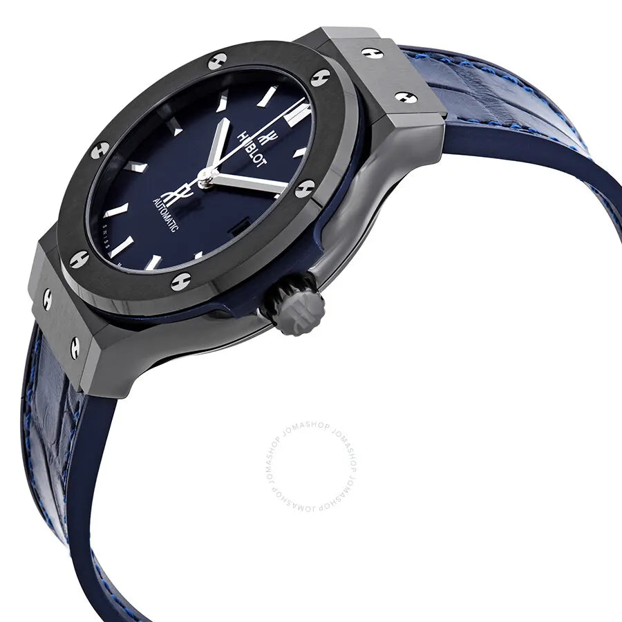Hublot Blue Leather Watch - Hình 2
