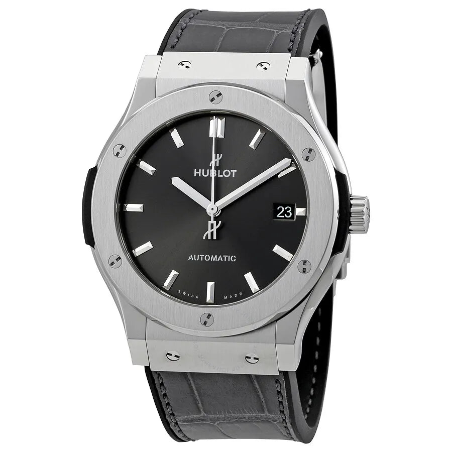 Hublot Black Dial Leather Watch